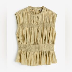 H&M Light Tan Ruffled Top